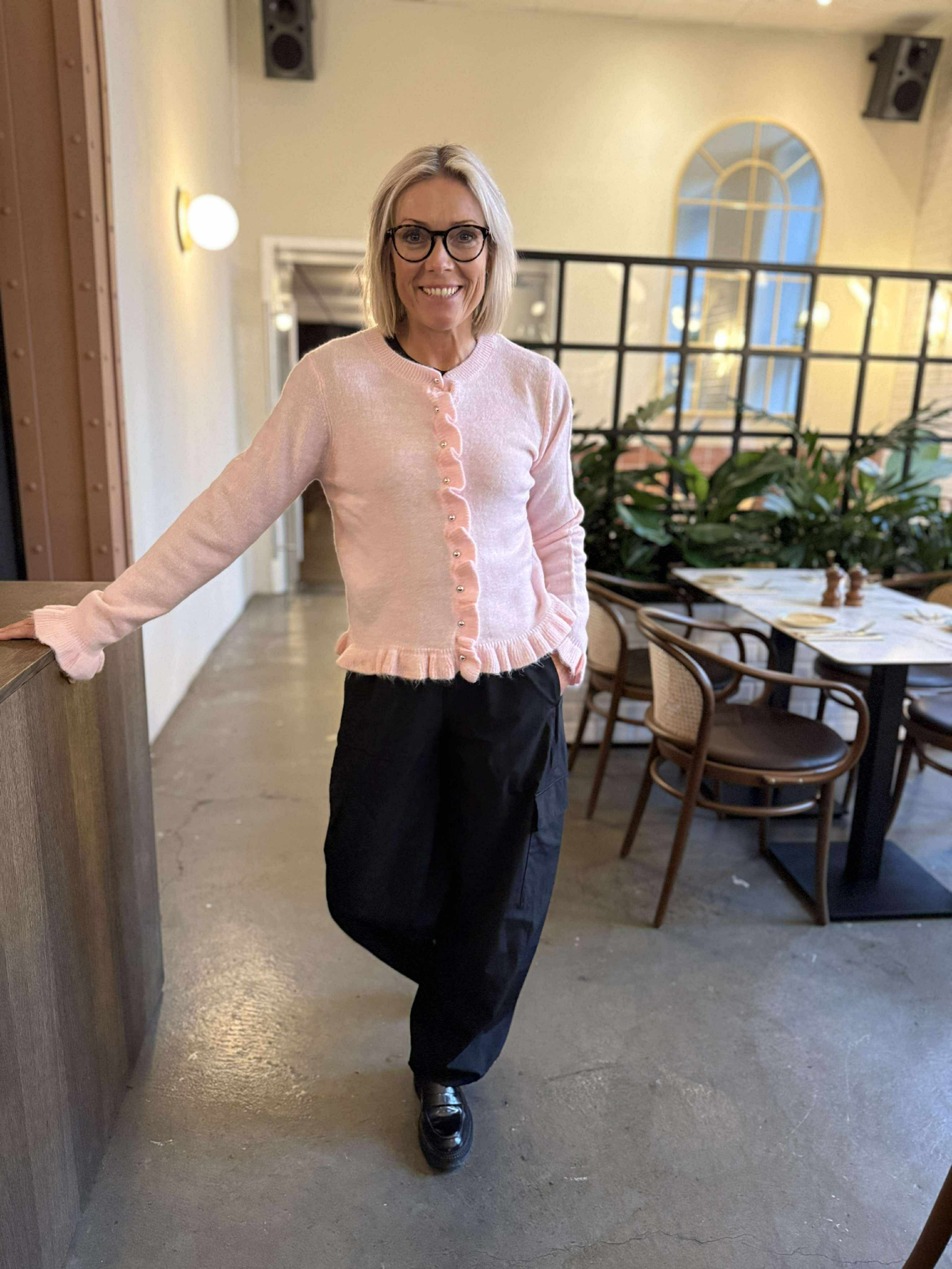 PCLYDIA Knit Cardigan - Roseate Spoonbill